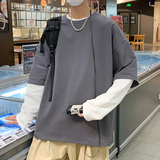 8521-P40圆领卫衣男春季ins潮牌港风外套设计感春秋潮流宽松，男装卫衣，电商D310（原电商305）