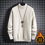 99101-P63秋冬季毛衣服加绒加厚男士打底针织衫半高领潮流，男装针织衫/毛衣，电商D310（原电商305）