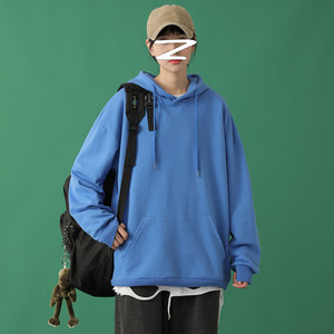 8552-P40纯色连帽卫衣男士潮牌衣服宽松休闲学生外套图片