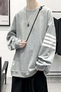 中性风81514-P55潮男卫衣ins春秋无帽上衣潮流宽松百搭潮牌外套韩图片