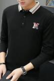 6630长袖t恤男2021春秋新款纯色春装上衣男士打底POLO衫，男装卫衣，电商D310（原电商305）