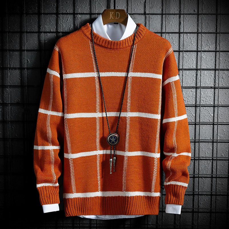 5782-P45针织打底衫男士秋冬季薄款毛衣男士百搭韩版宽松潮流，男装针织衫/毛衣，电商D310（原电商305）