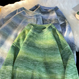 M872-P65毛衣外套男秋季新款潮牌宽松渐变色针织衫港风情侣，男装针织衫/毛衣，电商D310（原电商305）