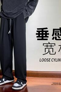现货现货DK780-P55休闲裤子男款潮牌直筒宽松阔腿拖地卫裤春图片