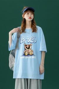 中性风T807短袖t恤男潮牌潮流情侣港风原宿风衣服ins半袖夏季图片