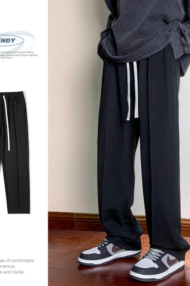 DK782-P45裤子男春季高街潮牌阔腿直筒裤复古宽松休闲卫裤,男装休闲裤,电商D310（原电商305）