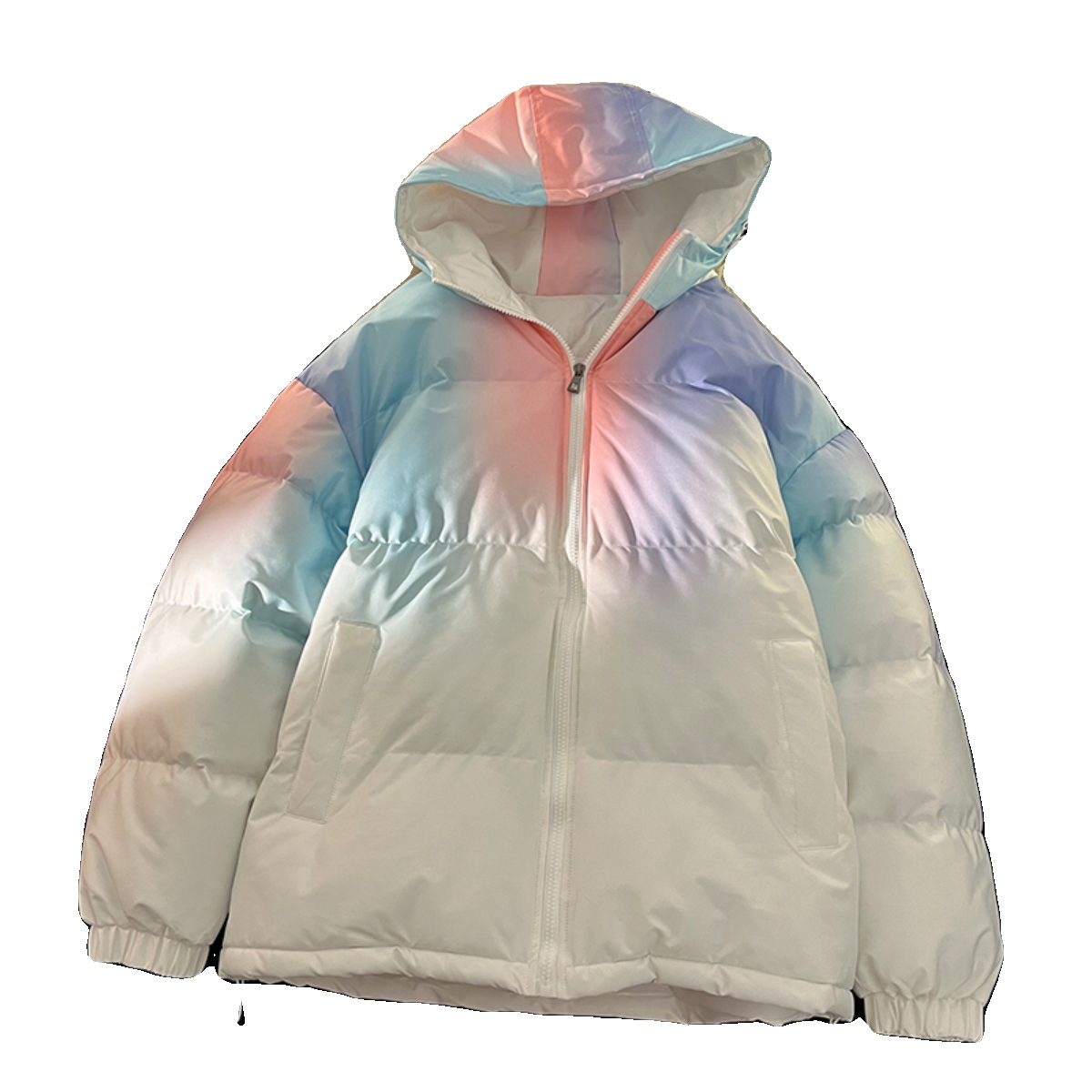 M009-特P95渐变棉服男女冬季新款棉衣外套ins潮设计感港风棉袄,男装棉衣,电商D310（原电商305）