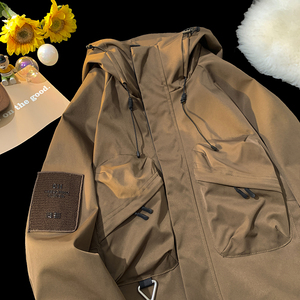 JK582-P95冲锋衣春秋户外轻运动防水男女款登山服拉链机能外套图片