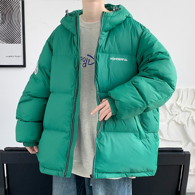 Y8811-P205字母印花立领羽绒服男冬季新款轻薄保暖外套设计感港风图片
