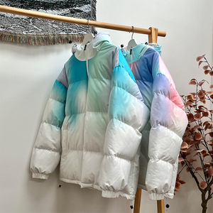 M009-特P95渐变棉服男女冬季新款棉衣外套ins潮设计感港风棉袄图片
