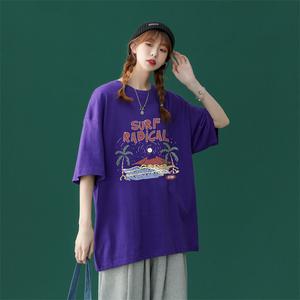 T801-P25短袖T恤男潮牌潮流ins情侣上衣服夏季大码新款宽松