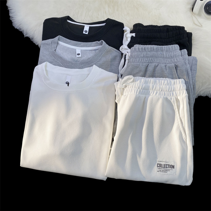 TZ13-P70圆领卫衣男生春秋宽松潮流痞帅情侣男装一套搭配帅气套装，男装休闲套装，电商D310（原电商305）