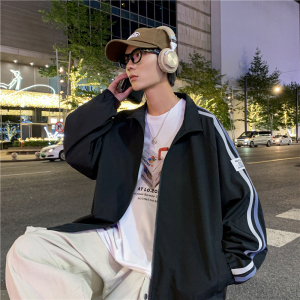 JK806-P68男女春秋季潮流宽松拉链立领港风潮牌休闲外套图片