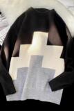 M813-P55圆领毛衣男士秋冬季大码宽松日系潮牌慵懒风针织打底，男装针织衫/毛衣，电商D310（原电商305）