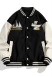 JK027-P70棒球服男春秋设计感小众港风chic复古刺绣情侣夹克外套，男装夹克，电商D310（原电商305）