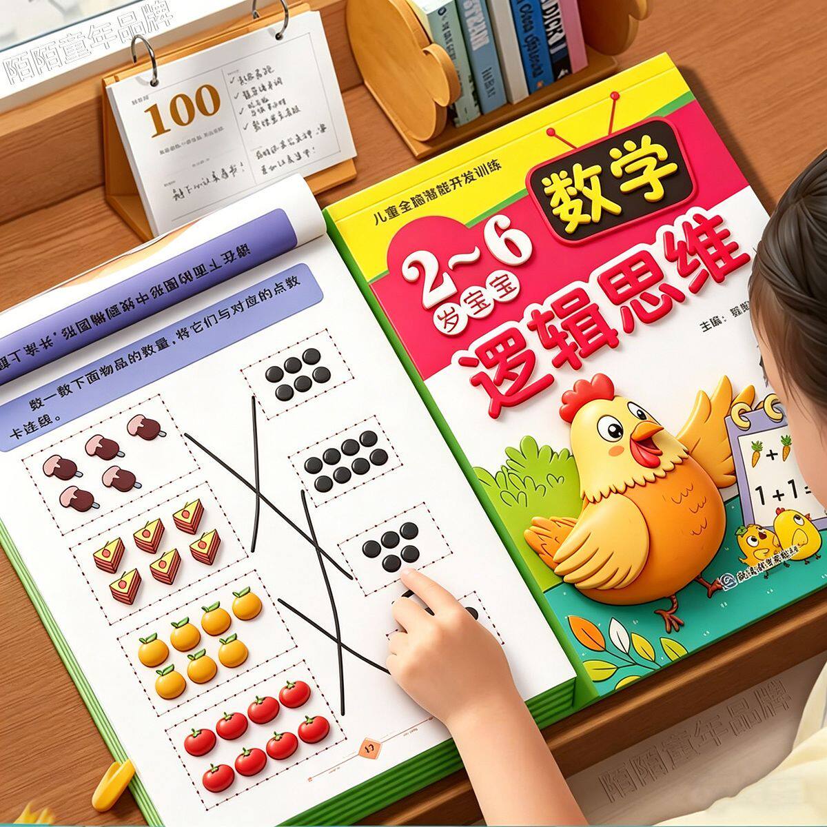 儿童逻辑思维训练书智力开发游戏书3~6岁幼儿数学启蒙绘本故事书