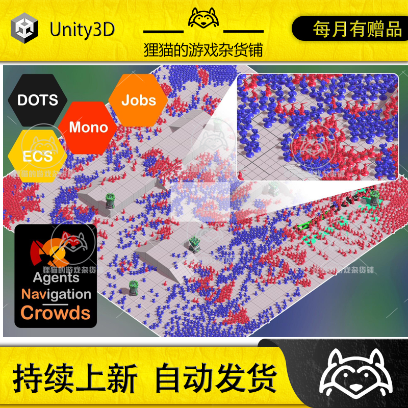 Unity Agents Navigation Crowds 1.0.1包更新群聚导航优化工具