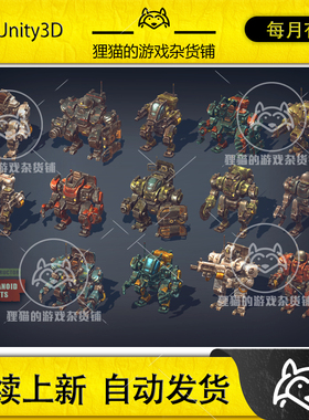 Unity Mech Constructor Humanoid Robots 人形战争机器人模型2.1