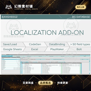 Unity BG Localization 1.9.4 包更新 游戏本地化语言翻译插件