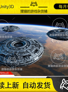 Unity UFO MotherShip 1.0 外星科幻飞船模型 含fbx源文件