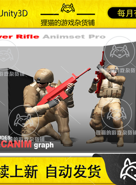 Unity Cover Rifle Animset Pro 1.21 射击动画动作包