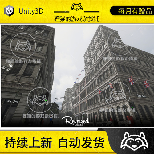 Unity City Builder London 1.31 包更新 伦敦城市街道昼夜场景
