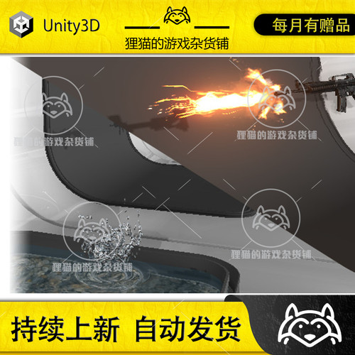 Unity Impacts and Muzzle Flashes 1.3.0a 枪口火焰弹痕特效包