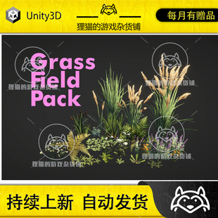 Grass 花草植物模型 Field URP 1.0 Pack Unity