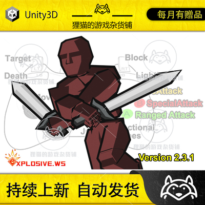 Unity Swordsman Warrior Mecanim Animation Pack 2.3.1