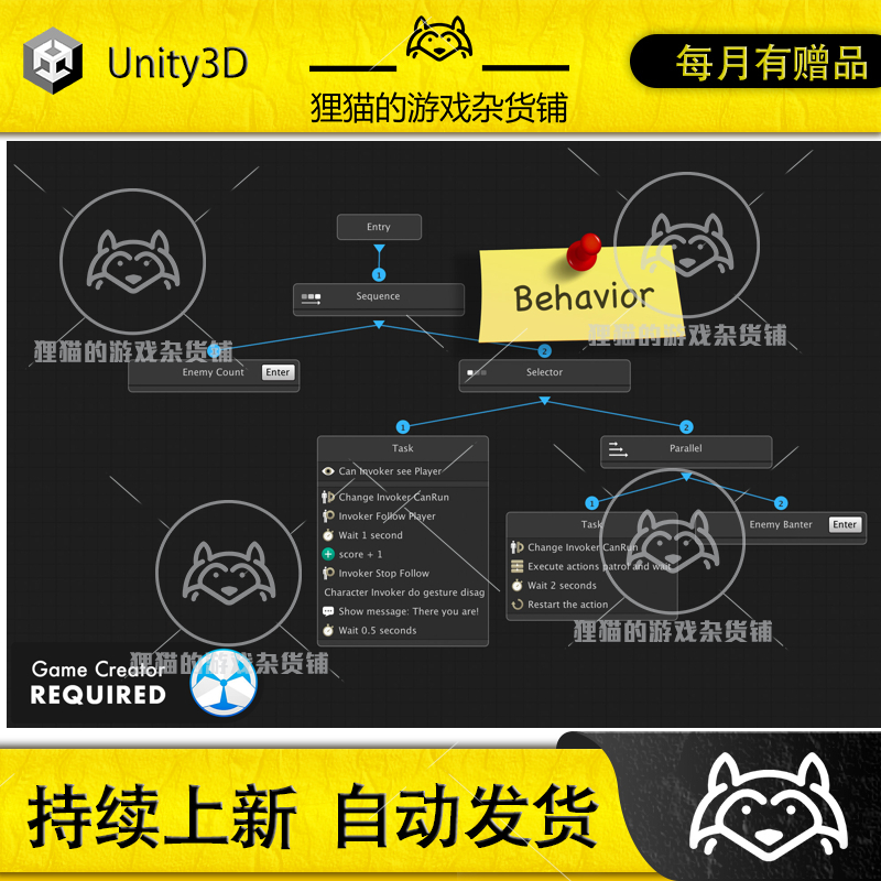 Unity Behavior (Game Creator 1) 行为游戏创建器 1.0.4