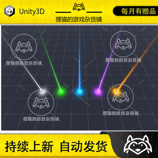 Unity Loot Beams RPG游戏宝物掉落光柱特效 包更新 2.0