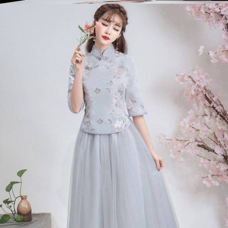 2020春秋季民族风系列长款伴娘服伴娘团伴娘礼服中式伴娘服|ruв категории Женская одежда, Cвадебные платья, платье/вечернее платье - от Buy2taobao.com для оказания профессиональной услуги покупки агента Taobao