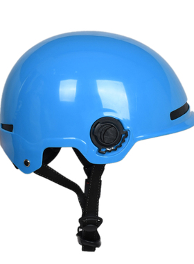 蓝色黄色头盔哈啰美团电单车共享专用头盔可印字可开票青桔厂家