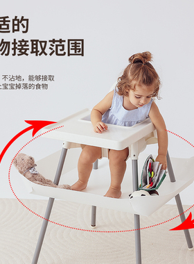 专为宜 家餐椅设计的接饭神器落食收集器自主训练进食catchy平替