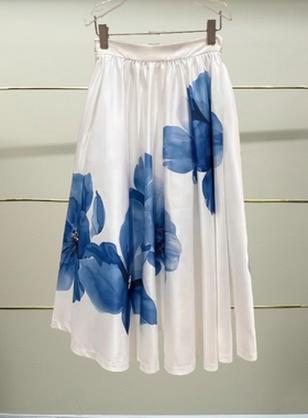 福正品2025春季CSA1076130-250本白花色裙子-3690