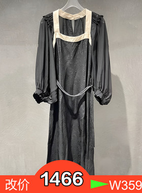 正品2023年夏季新款方领连衣裙BBC213J343-230