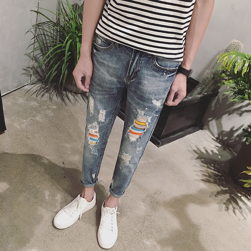 Jeans pour adolescent pieds Slim BWXD pour été - Ref 1485086 Image 3