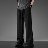 2025高街男冰感cleanfit休闲裤日系垂顺港风宽松直筒AK02-P48，男装休闲裤，星座405-3