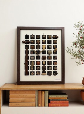 复古原木风植物标本玻璃相框家小众创意装饰品百搭挂画乔迁礼物
