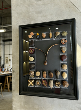 天然橡子生日礼物学生创意咖啡店民俗装饰画送老师朋友乔迁礼物