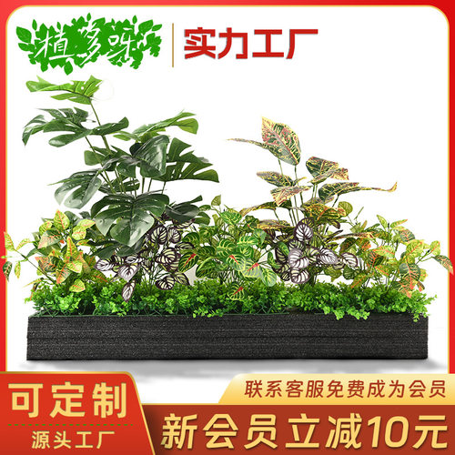 隔断花槽仿真植物花箱假花绿植