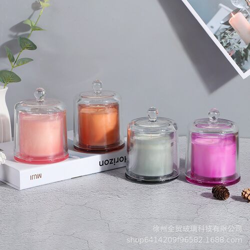 金钟罩玻璃香薰罩蜡烛台带盖无火