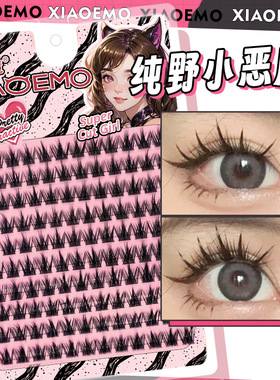 10排超大容量纯野小恶魔假睫毛浓密上镜款混装懒人三部曲假睫毛
