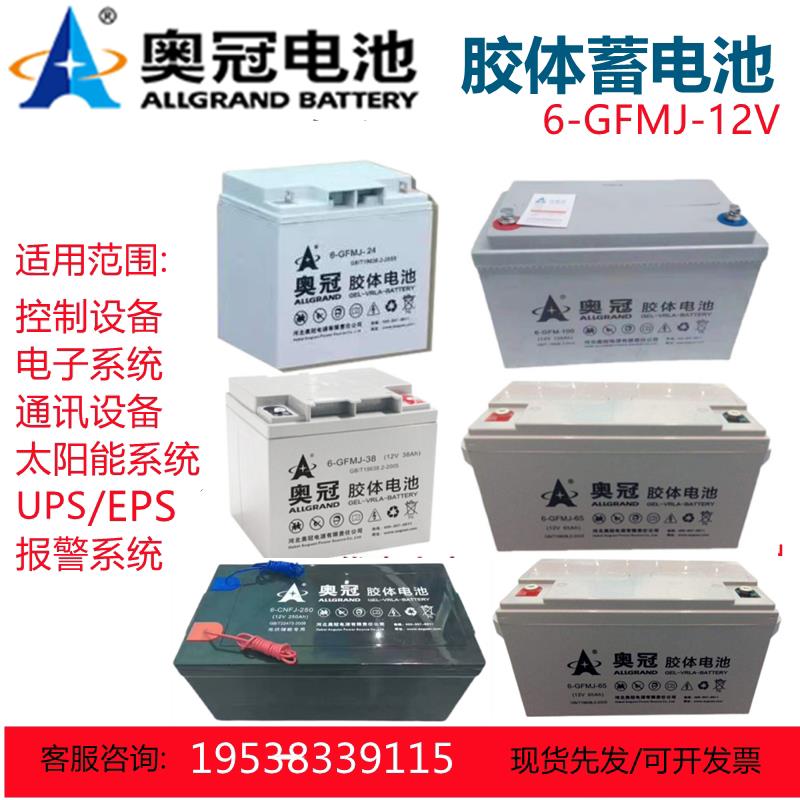 奥冠蓄电池6-CNFJ-200 12V200/150/120/100/65/38/24/17/12/7AH