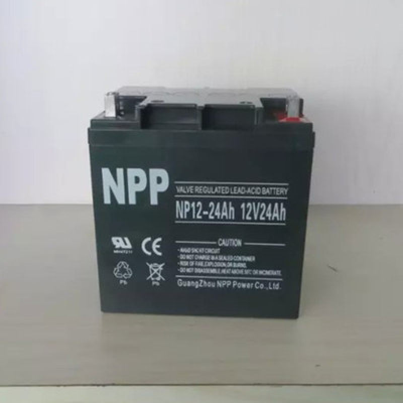 耐普蓄电池NP24-12 铅酸免维护12V24AH UPS 不间断电源消防应急用