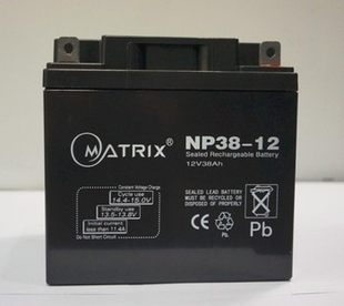 12风能发电12V38AH计算机系统应急电源UPS MATRIX矩阵蓄电池NP38