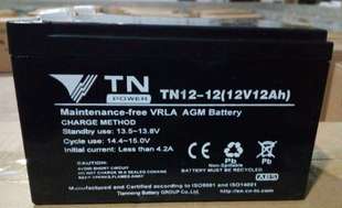 天能蓄电池TNE12 电子仪器精密机械照明用 12消防门禁电源12V12AH