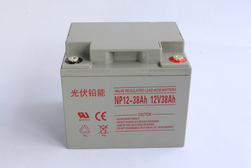 光伏铅能蓄电池NP38-12家用光伏发电大容量系统不间断电源12V38AH