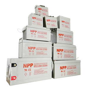 NPP耐普蓄电池NPG12V100AH储能胶体65A38A24A250A17安时太阳能UPS