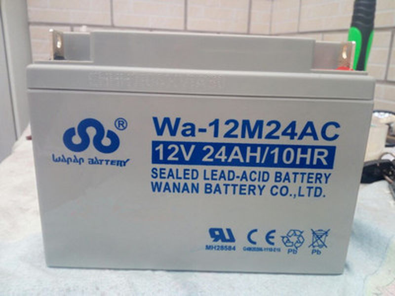 万安蓄电池Wa-12M24AC 风能发电 应急电源12V24AH铅酸电瓶基站用